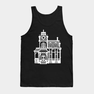 White Victorian Home Tank Top